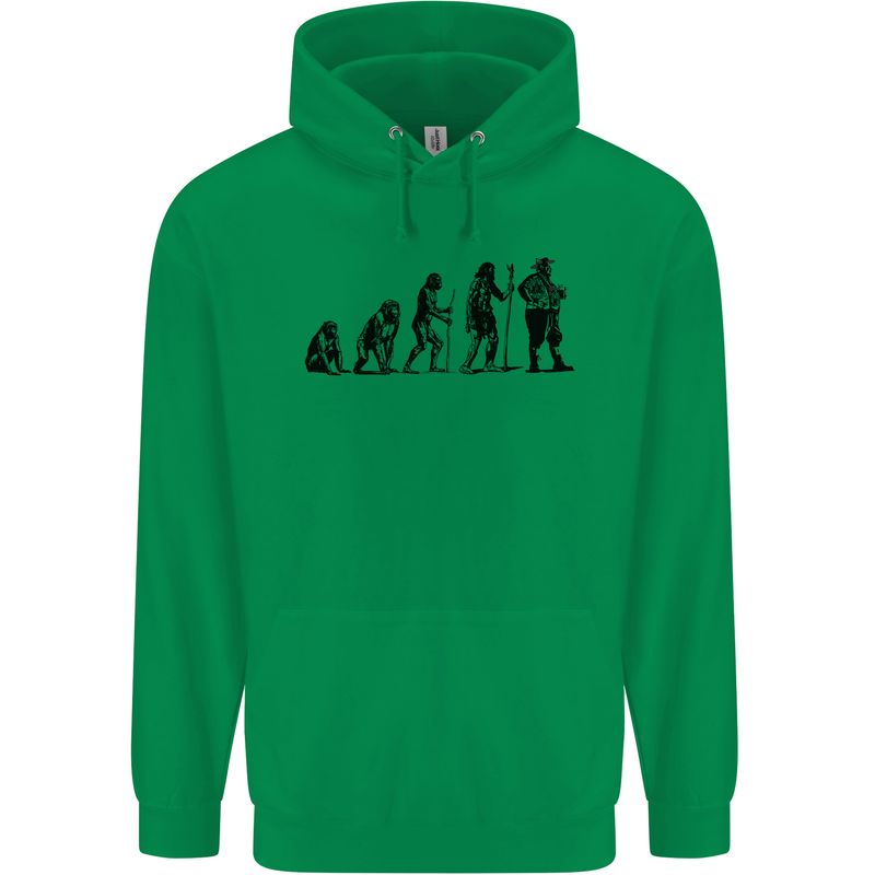 Bavarian Beer Evolution Oktoberfest Childrens Kids Hoodie Irish Green