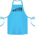 Bavarian Beer Evolution Oktoberfest Cotton Apron 100% Organic Turquoise