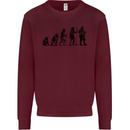 Bavarian Beer Evolution Oktoberfest Kids Sweatshirt Jumper Maroon