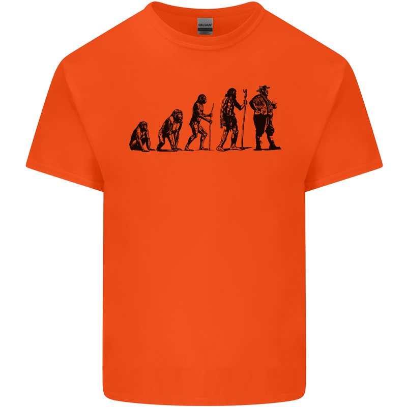 Bavarian Beer Evolution Oktoberfest Kids T-Shirt Childrens Orange