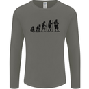 Bavarian Beer Evolution Oktoberfest Mens Long Sleeve T-Shirt Charcoal