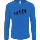 Bavarian Beer Evolution Oktoberfest Mens Long Sleeve T-Shirt Royal Blue