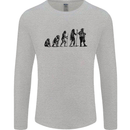 Bavarian Beer Evolution Oktoberfest Mens Long Sleeve T-Shirt Sports Grey