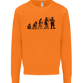 Bavarian Beer Evolution Oktoberfest Mens Sweatshirt Jumper Orange