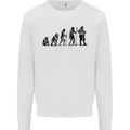 Bavarian Beer Evolution Oktoberfest Mens Sweatshirt Jumper White