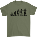 Bavarian Beer Evolution Oktoberfest Mens T-Shirt 100% Cotton Military Green