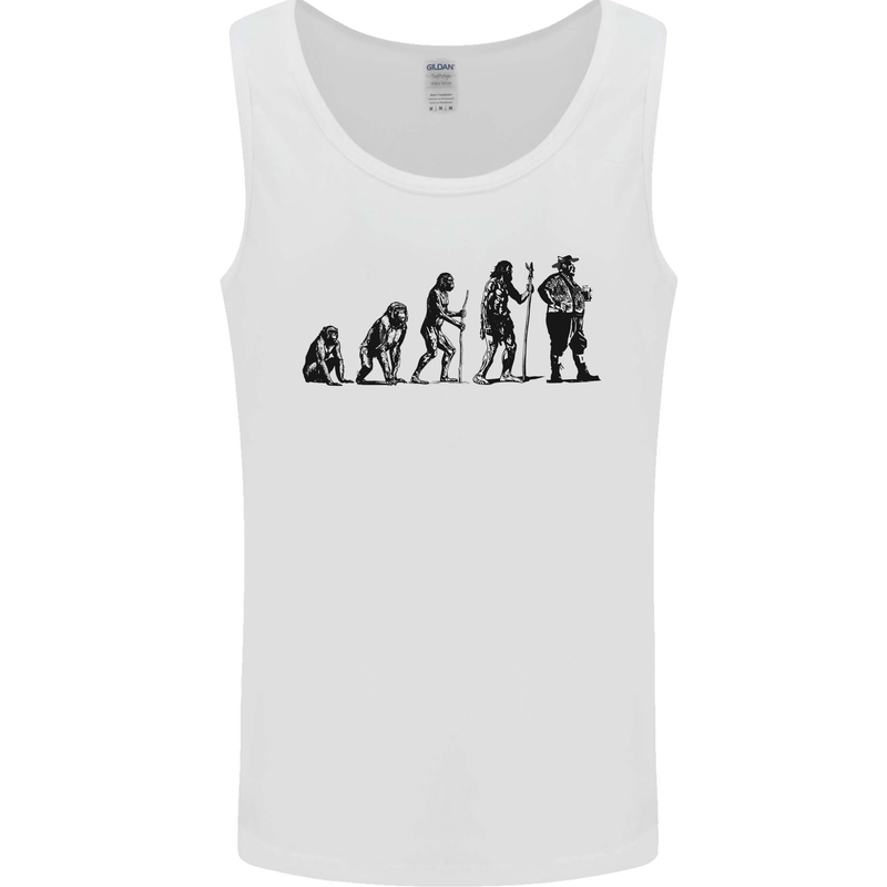 Bavarian Beer Evolution Oktoberfest Mens Vest Tank Top White