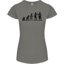Bavarian Beer Evolution Oktoberfest Womens Petite Cut T-Shirt Charcoal
