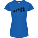 Bavarian Beer Evolution Oktoberfest Womens Petite Cut T-Shirt Royal Blue