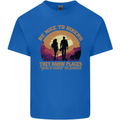 Be Nice to Hikers Funny Hiking Mountains Kids T-Shirt Childrens Royal Blue