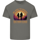 Be Nice to Hikers Funny Hiking Mountains Mens Cotton T-Shirt Tee Top Charcoal
