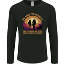 Be Nice to Hikers Funny Hiking Mountains Mens Long Sleeve T-Shirt Black