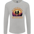 Be Nice to Hikers Funny Hiking Mountains Mens Long Sleeve T-Shirt Sports Grey
