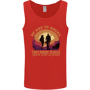Be Nice to Hikers Funny Hiking Mountains Mens Vest Tank Top Red