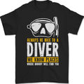 Be Nice to a Scuba Diver Funny Diving Mens Gildan Cotton T-Shirt Black