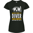 Be Nice to a Scuba Diver Funny Diving Womens Petite Cut T-Shirt Black