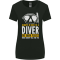 Be Nice to a Scuba Diver Funny Diving Womens Wider Cut T-Shirt Black