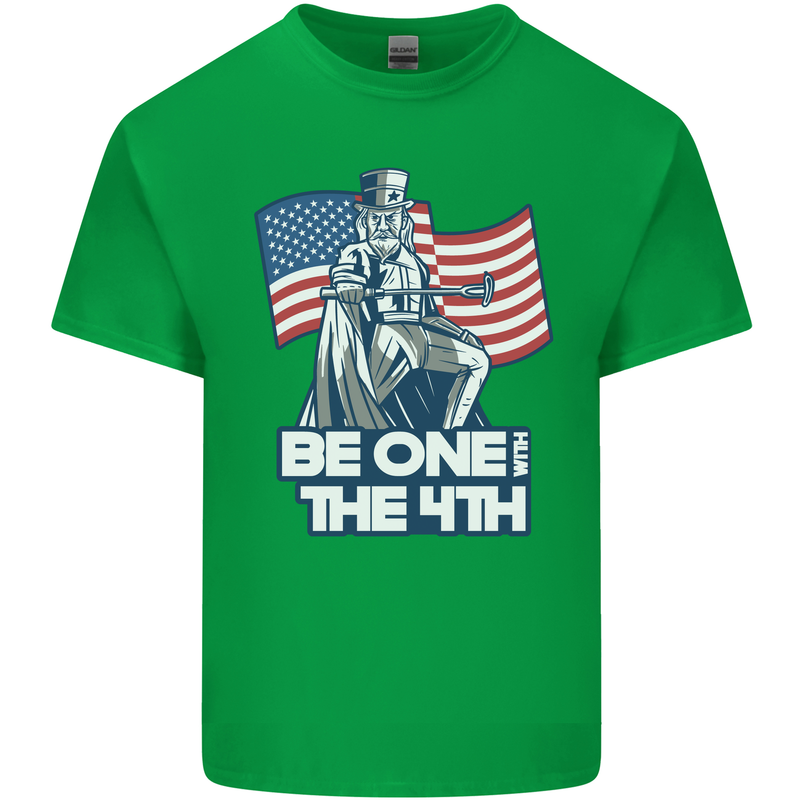 Be One With 4th of July American Independence Kids T-Shirt Childrens Irish Green