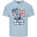 Be One With 4th of July American Independence Kids T-Shirt Childrens Light Blue