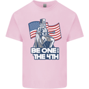 Be One With 4th of July American Independence Kids T-Shirt Childrens Light Pink