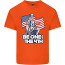 Be One With 4th of July American Independence Kids T-Shirt Childrens Orange