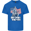 Be One With 4th of July American Independence Kids T-Shirt Childrens Royal Blue