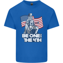 Be One With 4th of July American Independence Kids T-Shirt Childrens Royal Blue