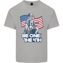 Be One With 4th of July American Independence Kids T-Shirt Childrens Sports Grey
