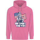 Be One With 4th of July American Independence Mens 80% Cotton Hoodie Azelea