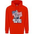 Be One With 4th of July American Independence Mens 80% Cotton Hoodie Bright Red