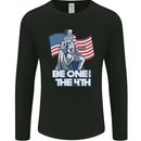 Be One With 4th of July American Independence Mens Long Sleeve T-Shirt Black