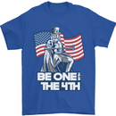 Be One With 4th of July American Independence Mens T-Shirt 100% Cotton Royal Blue