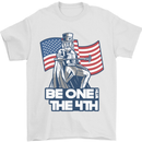 Be One With 4th of July American Independence Mens T-Shirt 100% Cotton White