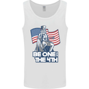 Be One With 4th of July American Independence Mens Vest Tank Top White