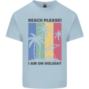 Beach Please Im on Holiday Funny Kids T-Shirt Childrens Light Blue