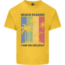 Beach Please Im on Holiday Funny Kids T-Shirt Childrens Yellow