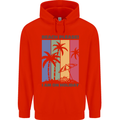Beach Please Im on Holiday Funny Mens 80% Cotton Hoodie Bright Red