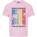 Beach Please Im on Holiday Funny Mens Cotton T-Shirt Tee Top Light Pink
