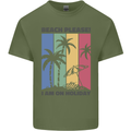 Beach Please Im on Holiday Funny Mens Cotton T-Shirt Tee Top Military Green