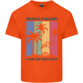 Beach Please Im on Holiday Funny Mens Cotton T-Shirt Tee Top Orange