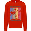Beach Please Im on Holiday Funny Mens Sweatshirt Jumper Bright Red
