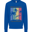 Beach Please Im on Holiday Funny Mens Sweatshirt Jumper Royal Blue