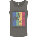 Beach Please Im on Holiday Funny Mens Vest Tank Top Charcoal