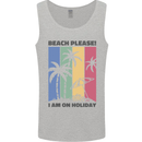 Beach Please Im on Holiday Funny Mens Vest Tank Top Sports Grey