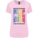 Beach Please Im on Holiday Funny Womens Wider Cut T-Shirt Light Pink