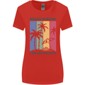 Beach Please Im on Holiday Funny Womens Wider Cut T-Shirt Red