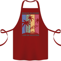 Beach Please Im on Vacation Funny Cotton Apron 100% Organic Maroon