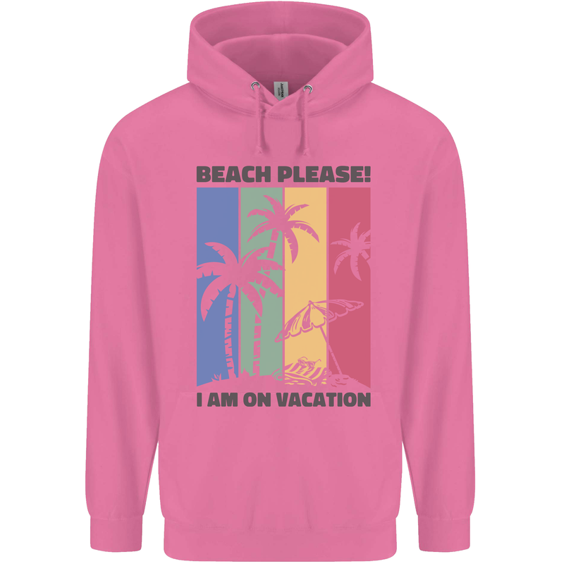Beach Please Im on Vacation Funny Mens 80% Cotton Hoodie Azelea