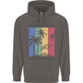 Beach Please Im on Vacation Funny Mens 80% Cotton Hoodie Charcoal
