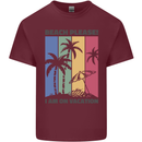 Beach Please Im on Vacation Funny Mens Cotton T-Shirt Tee Top Maroon